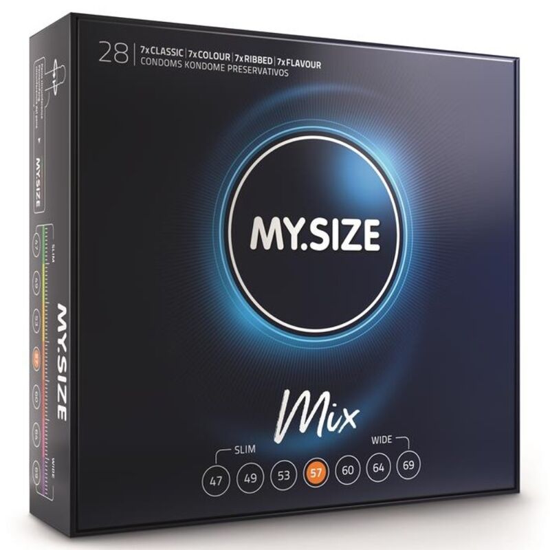 Preservativi MY SIZE Mix Standard 57 mm, 28 pezzi