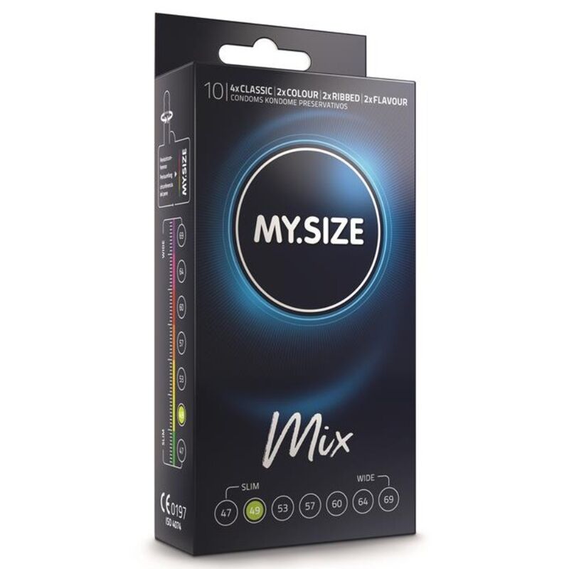 Preservativi MY.SIZE Mix da 49 mm, 10 pezzi