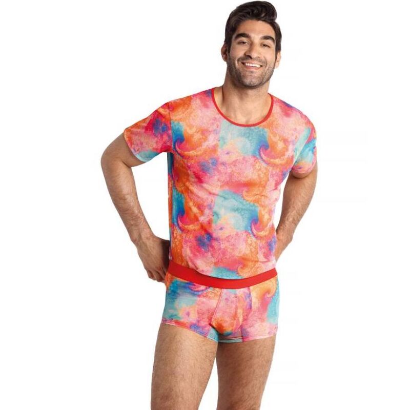 T shirt da uomo aderente in Lycra, elasticizzata e morbida, con stampa di banane ANAIS