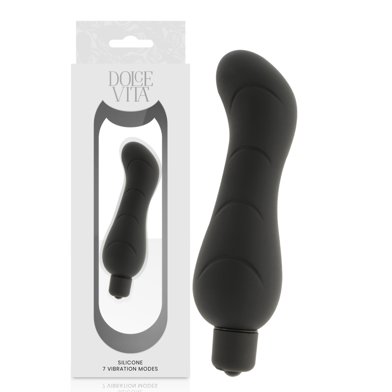 DOLCE VITA vibratore per il punto G in silicone, nero