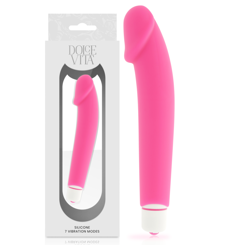 Vibratore Dolce Vita con rivestimento in silicone rimovibile, rosa