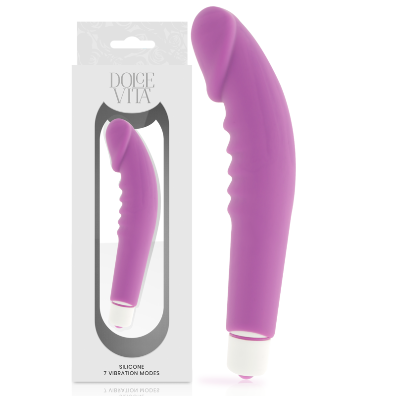 DOLCE VITA Realistic Pleasure vibratore con guaina in silicone rimovibile
