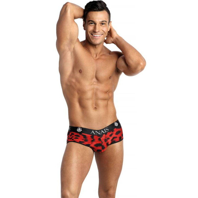 Jockstrap sexy in microfibra con stampa animalier e retro aperto, comfort ANAIS