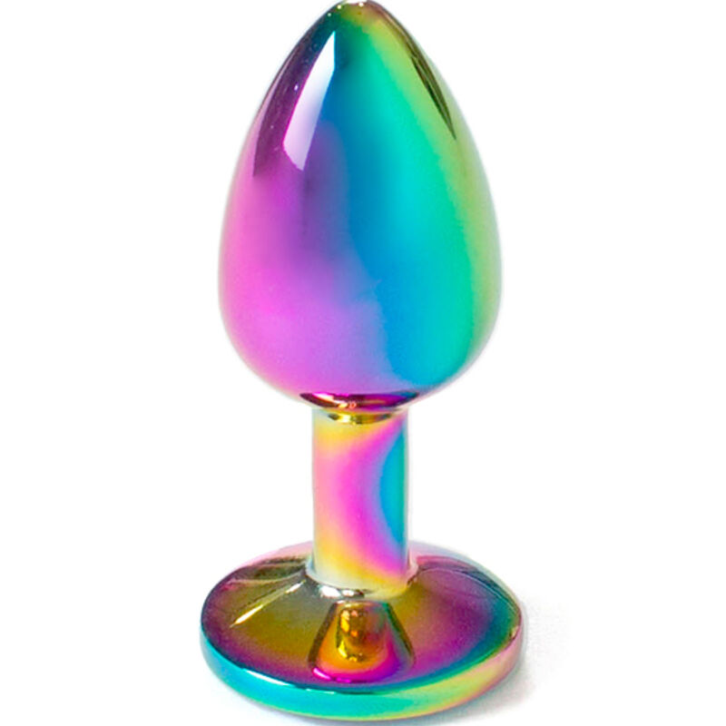 Plug anale SECRETPLAY arcobaleno in alluminio, 7 cm