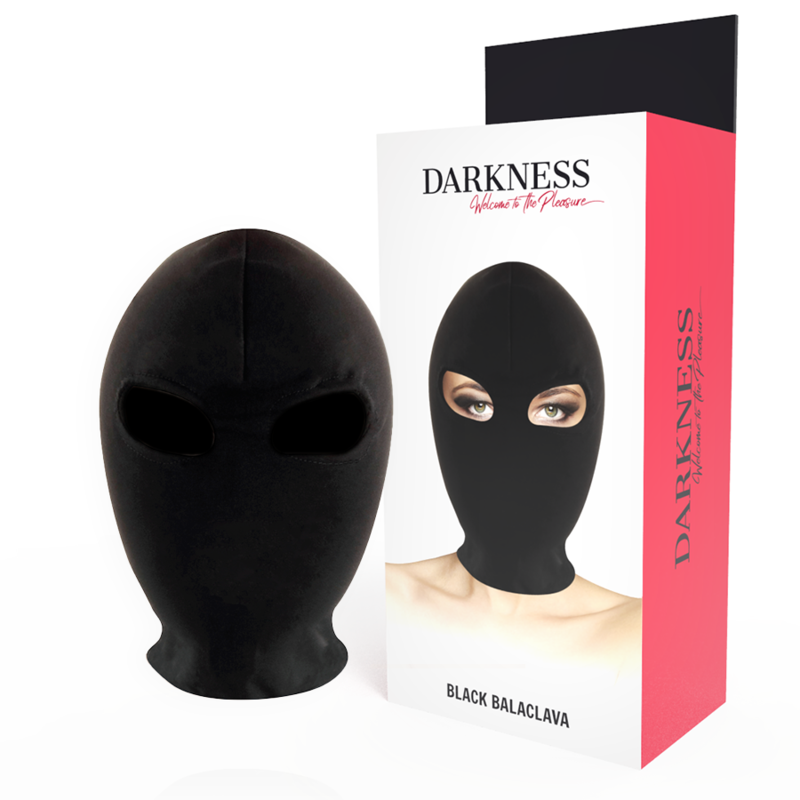 Maschera bondage DARKNESS con apertura per gli occhi, nera