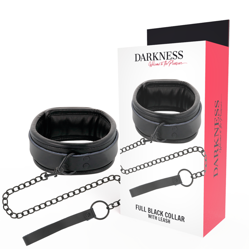 Collare BDSM DARKNESS con catena