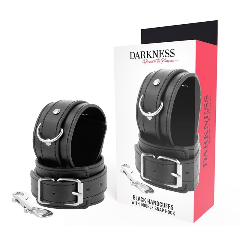 DARKNESS manette nere regolabili con doppia fascia rinforzata