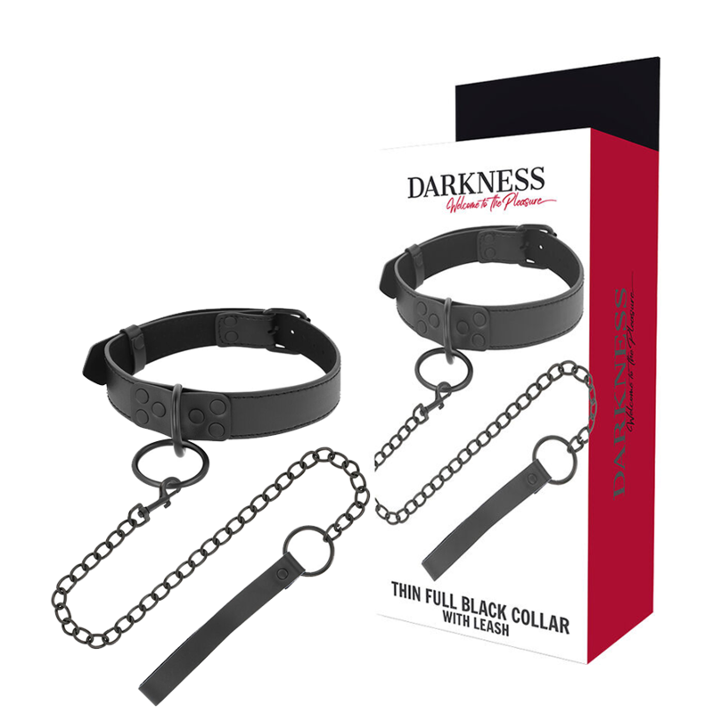 Collare BDSM DARKNESS BONDAGE con catena