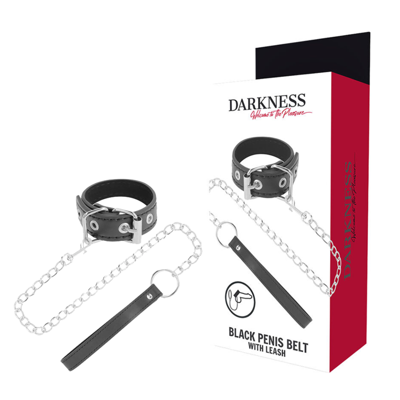 Anello fallico DARKNESS BONDAGE con catena