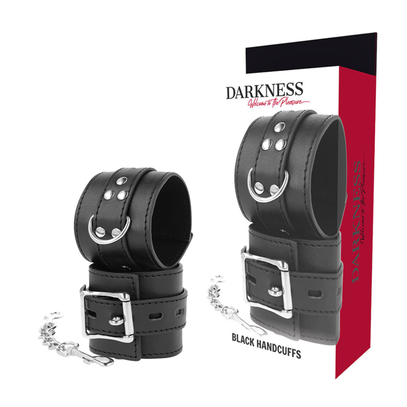 Manette nere DARKNESS in similpelle