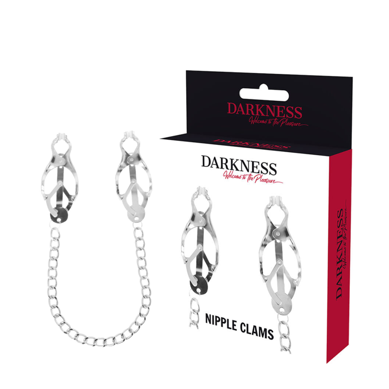 DARKNESS pinze per capezzoli con catena in metallo