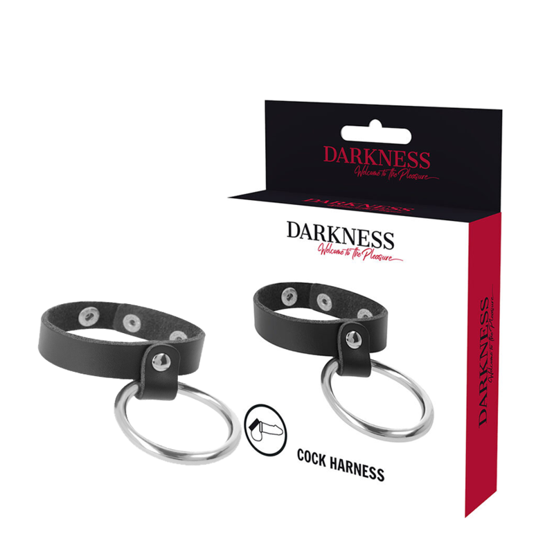 Anello fallico DARKNESS senza vibrazione per pene e testicoli
