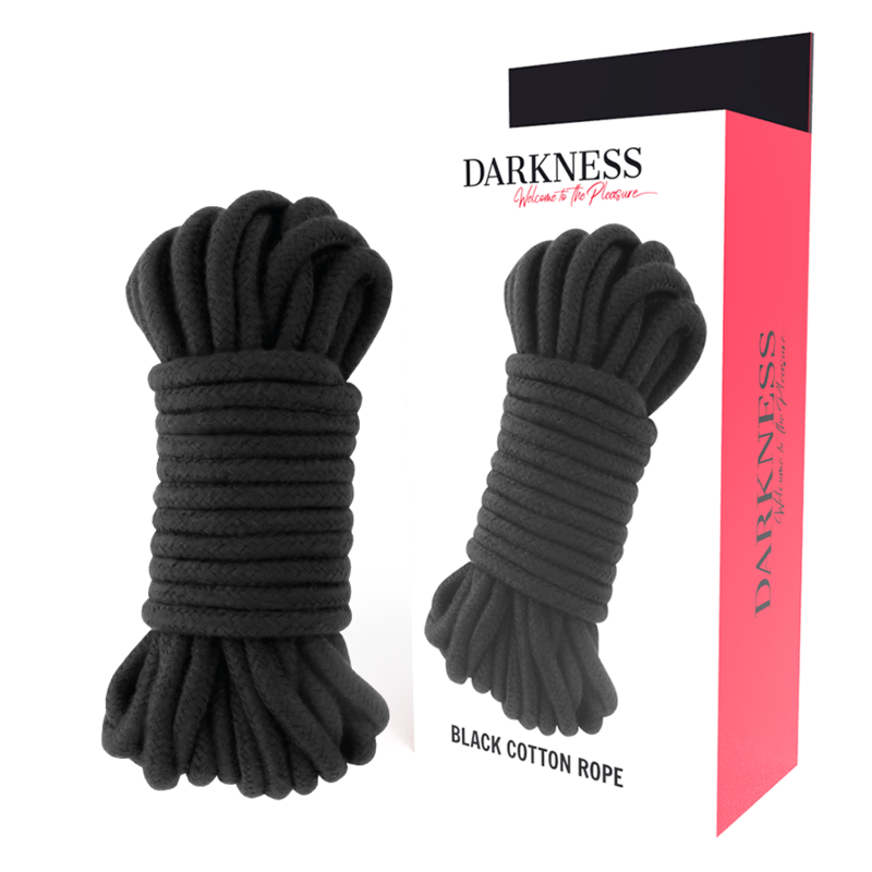 DARKNESS corda da bondage in cotone, 20 m, nera
