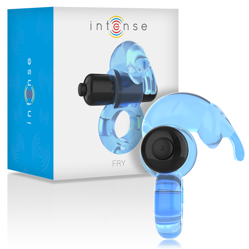 Anello vibrante per il pene Fry Blue di INTENSE FOR HIM