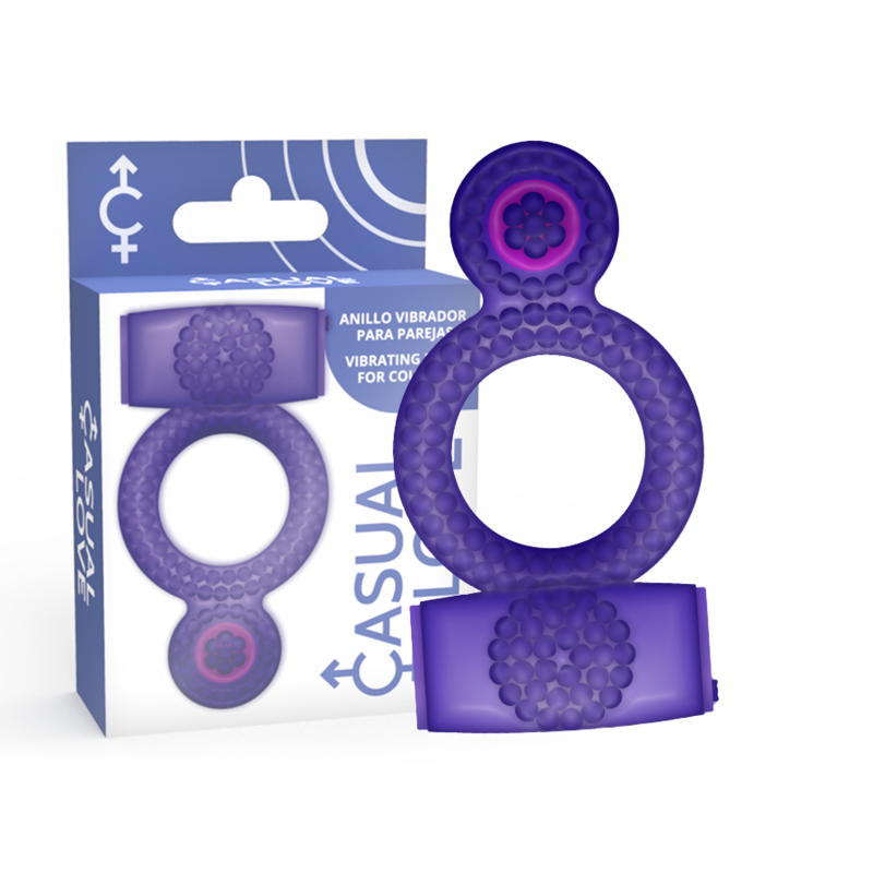 CASUAL LOVE Double Pleasure anello vibrante per il pene, viola