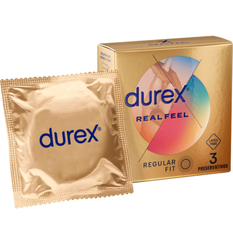 Preservativi Durex RealFeel senza lattice, 3 pezzi