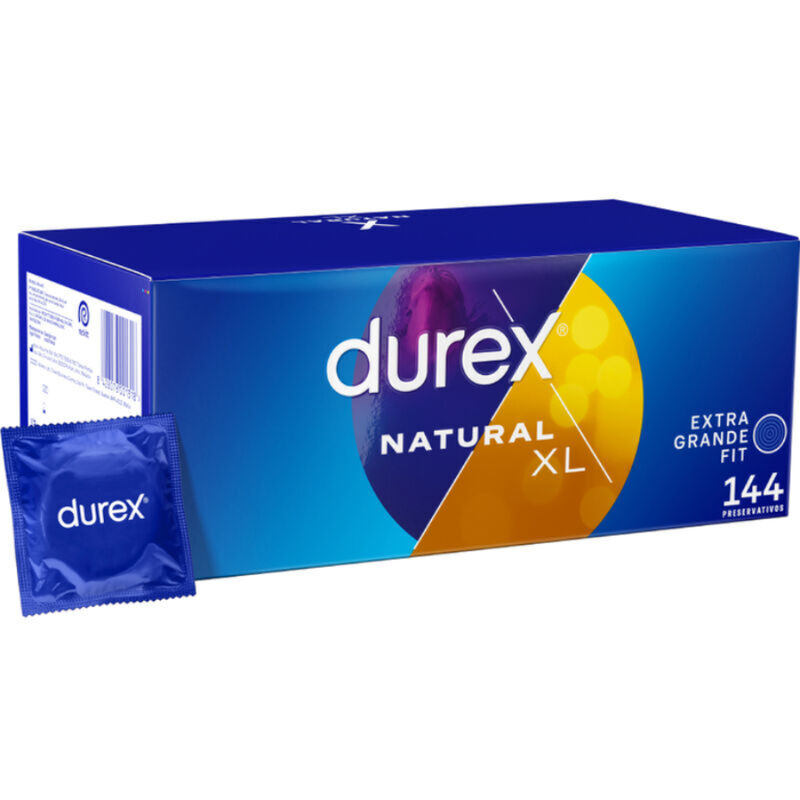 Durex Extra Large XL preservativi grandi, 144 pezzi
