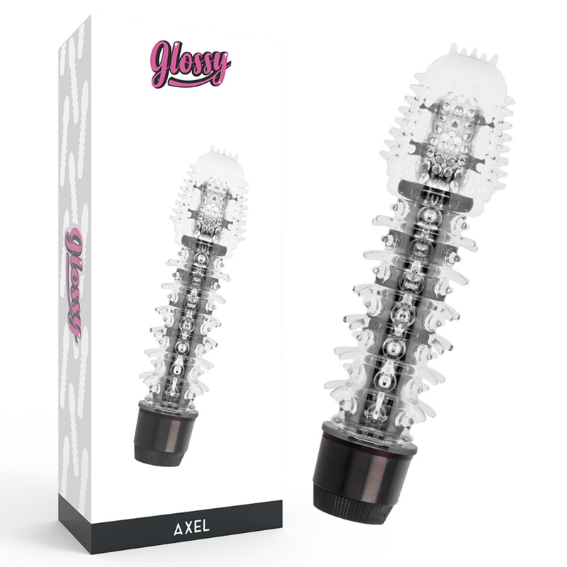 Vibratore GLOSSY Axel nero, 14 cm