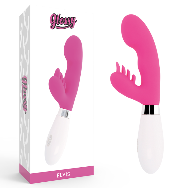 GLOSSY Elvi, vibratore rabbit rosa