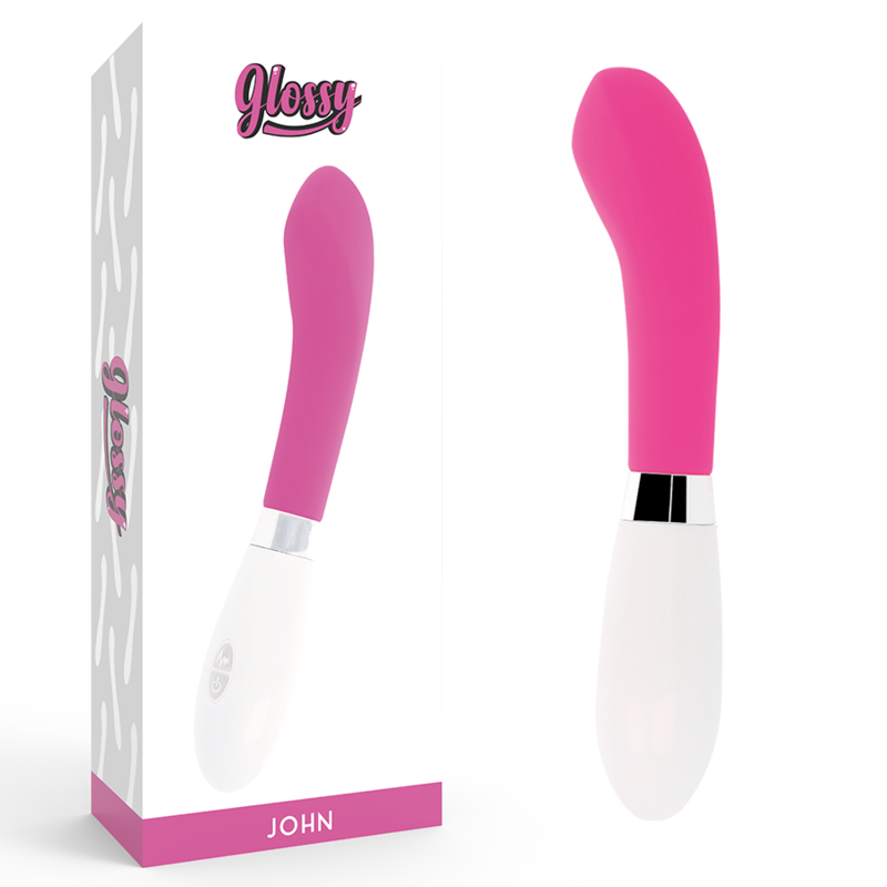GLOSSY John vibratore per il punto G, rosa