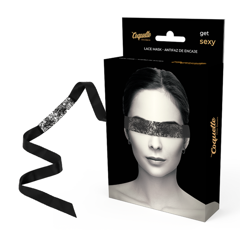 Benda per gli occhi in pizzo nero Coquette Chic Desire