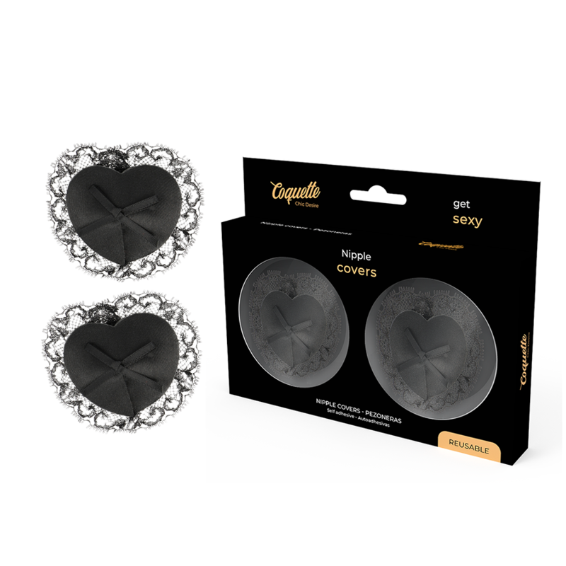 Coquette Chic Desire copricapezzoli in pizzo, nero