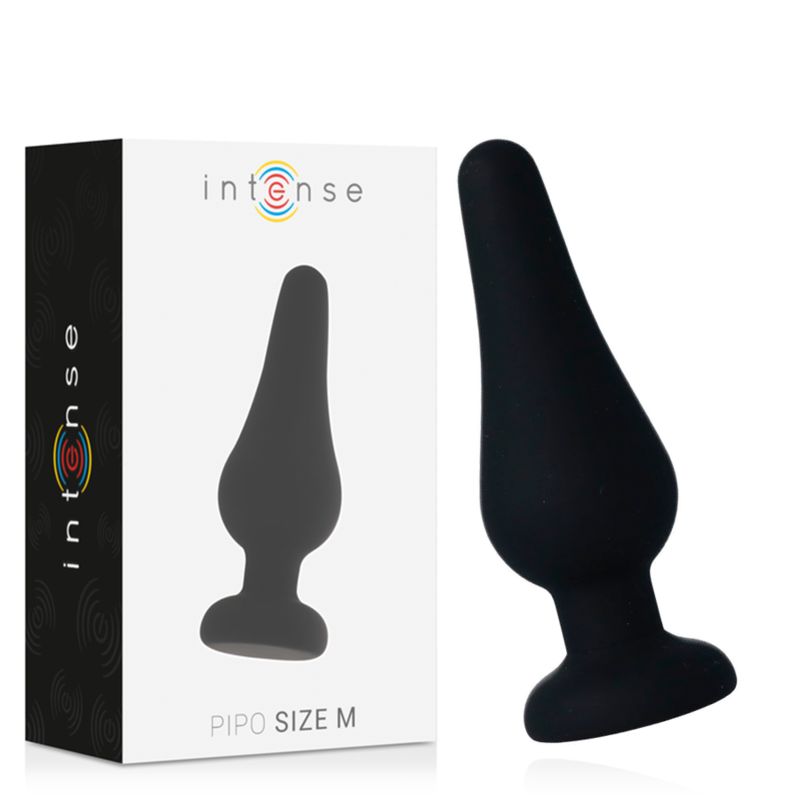 INTENSE Pipo M plug anale in silicone, nero