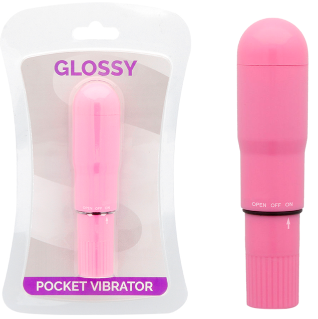 GLOSSY Pocket Vibrator Deep Rose mini vibratore