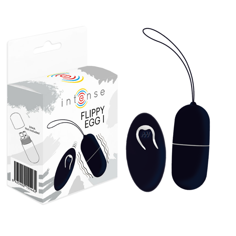 Uovo vibrante INTENSE FLIPPY I con telecomando, nero