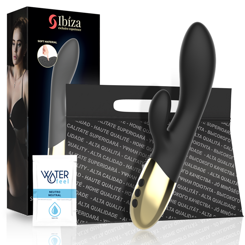 Vibratore rabbit con stimolazione del punto G e del clitoride in silicone IBIZA TECHNOLOGY