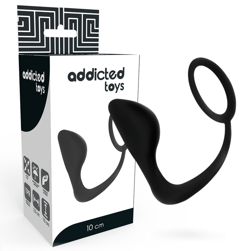 ADDICTED TOYS Plug anale con anello fallico integrato