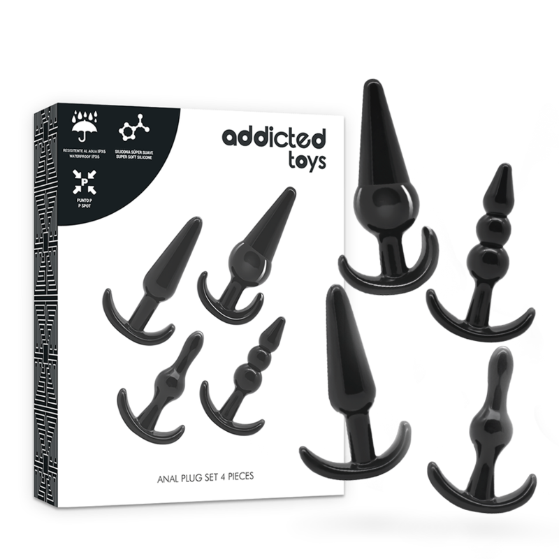Set di 4 plug anali flessibili ADDICTED TOYS