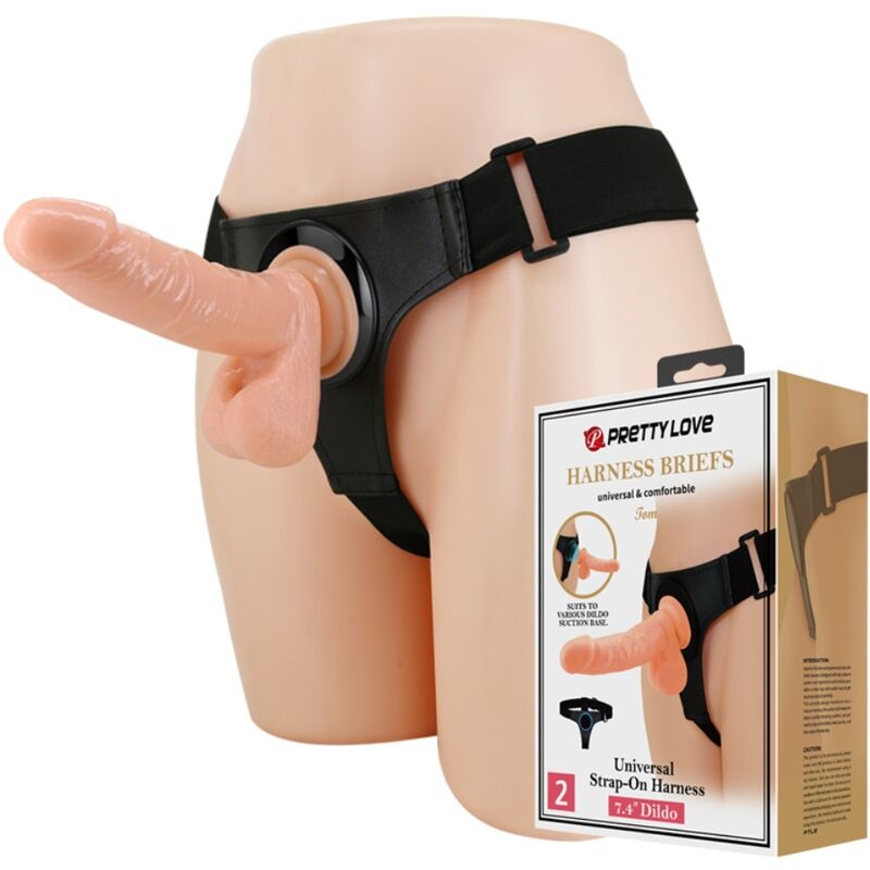 Set strapon Pretty Love Tom con harness e dildo, 20 cm