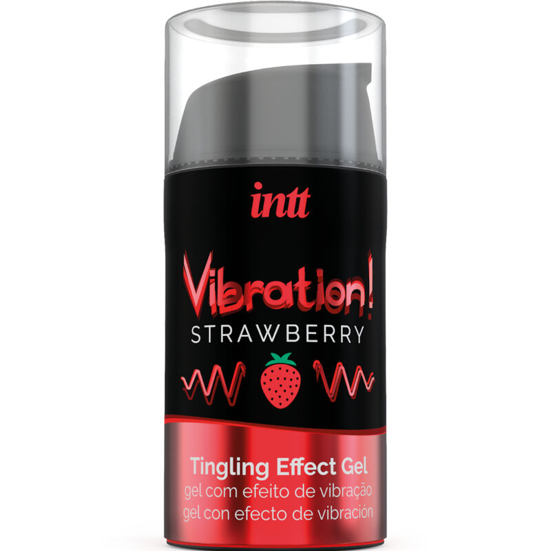 INTT Vibration gel intimo stimolante alla fragola, 15 ml