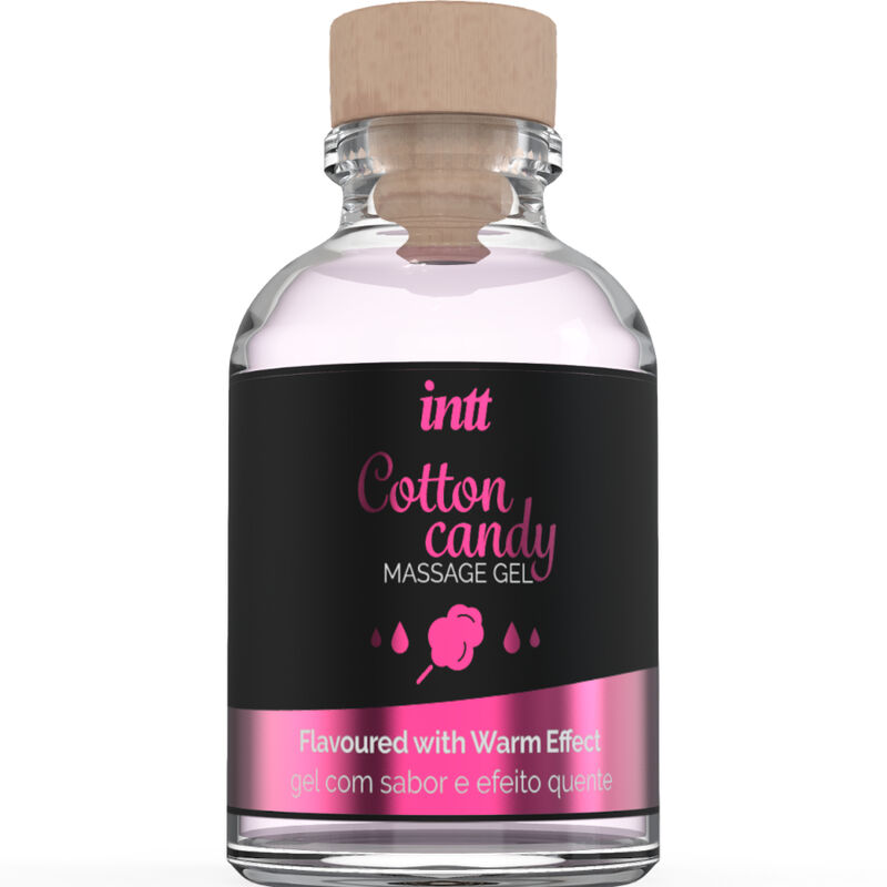 Gel da massaggio erotico INTT Cotton Candy al gusto di zucchero filato