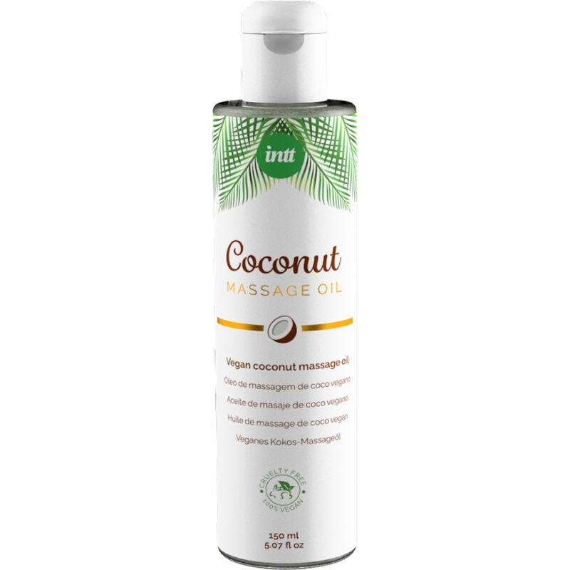 Olio da massaggio vegano INTT al profumo di cocco, 150 ml