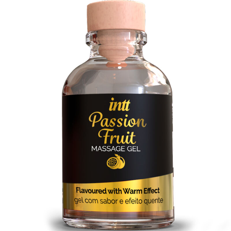 Gel da massaggio erotico INTT al frutto della passione con effetto riscaldante