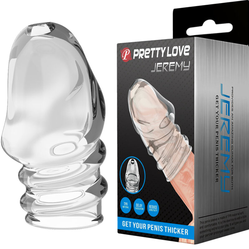 Pretty Love Jeremy guaina trasparente per il pene in TPR
