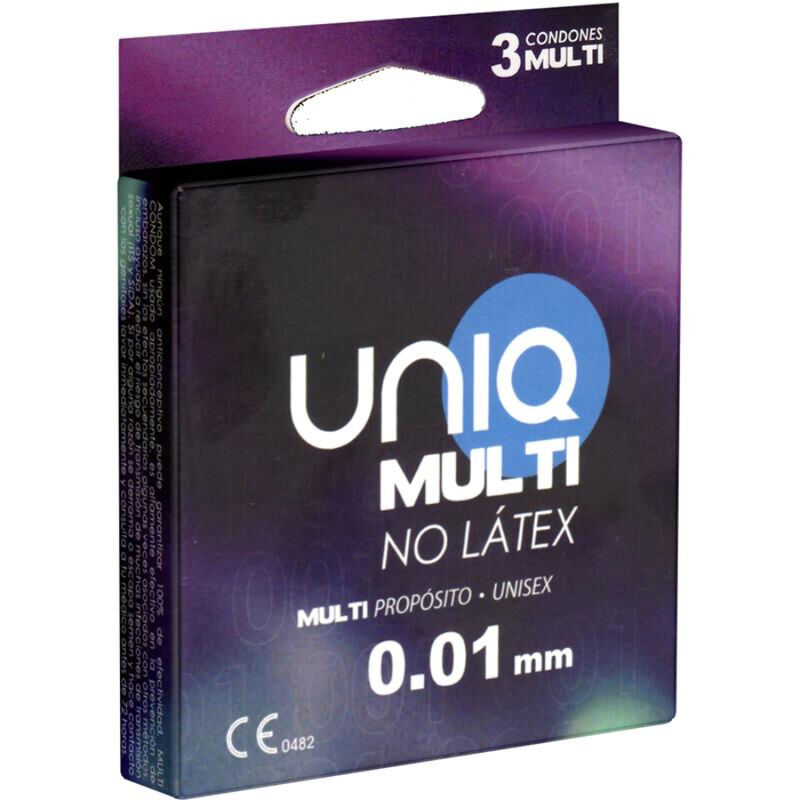 Preservativi UNIQ MULTI senza lattice, 3 pezzi