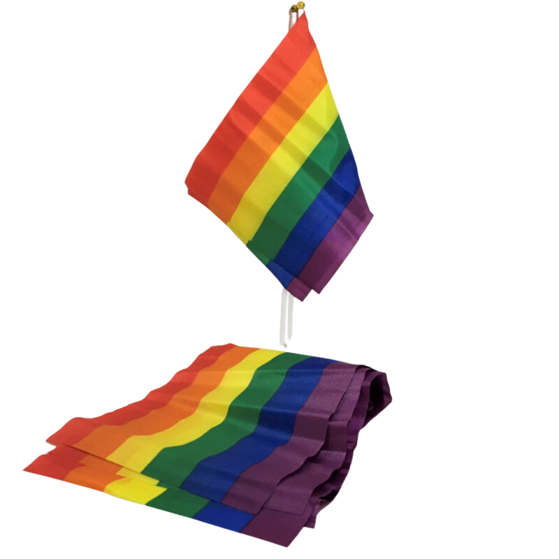 PRIDE piccola bandiera Pride con asta