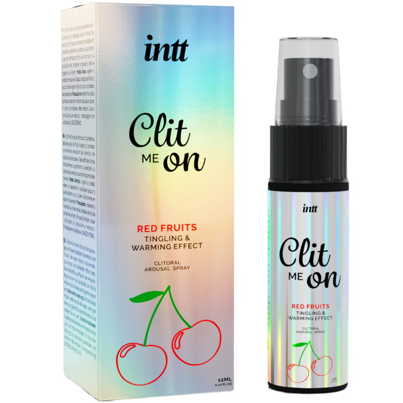 INTT Releases Clit Me On spray stimolante per il clitoride ai frutti rossi, 12 ml