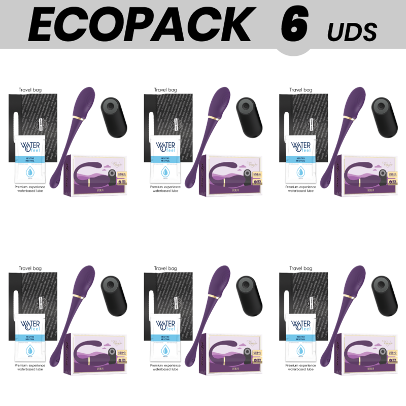 Ecopack 6 Unità Treasure Merlin Vibratore Di Coppia Doppio Con Telecomando
