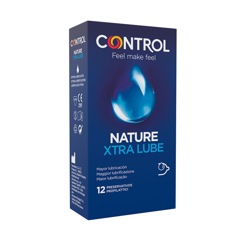 Preservativi CONTROL Adapta Nature Extralube Standard, 12 pezzi