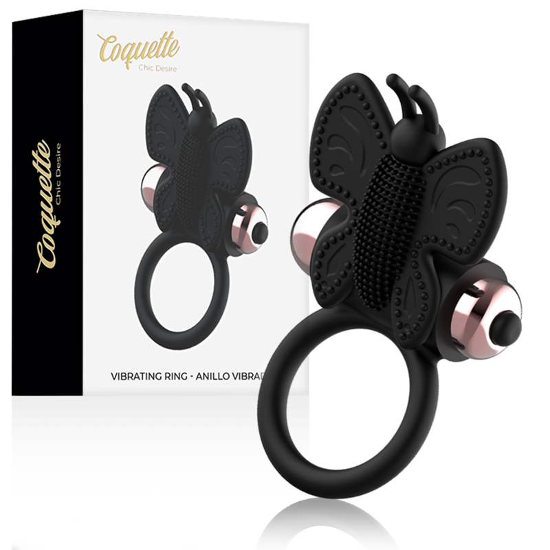Coquette Chic Desire anello vibrante per pene con farfalla