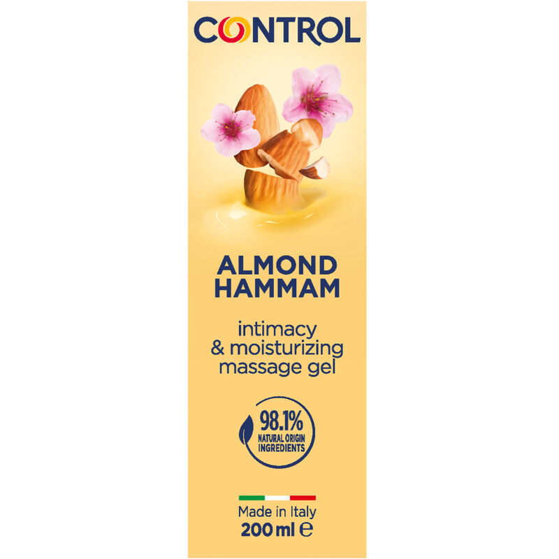 Gel da massaggio CONTROL Almond Hammam al profumo di latte di mandorla, 200 ml