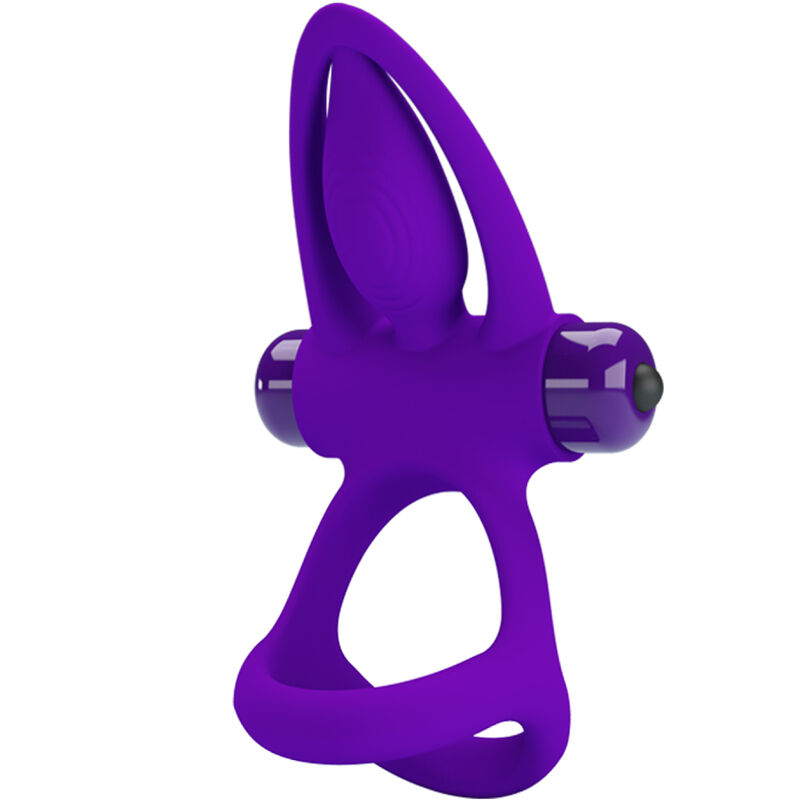 Anello vibrante Pretty Love in silicone, viola