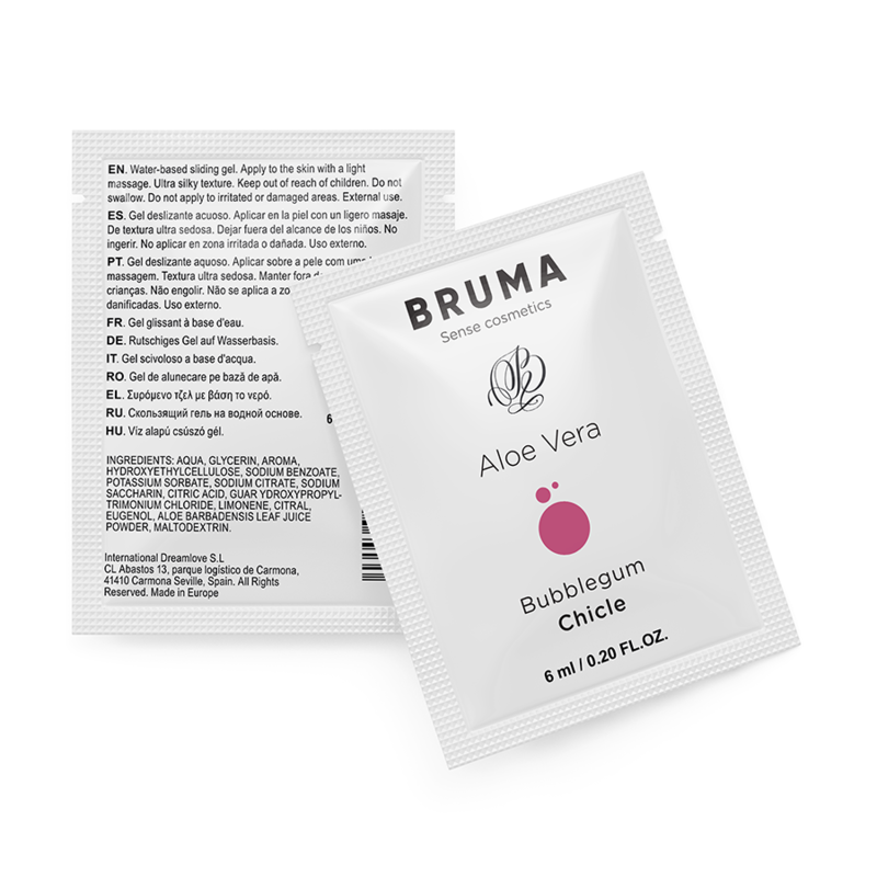 Lubrificante BRUMA con aloe vera e gusto bubblegum, 6 ml