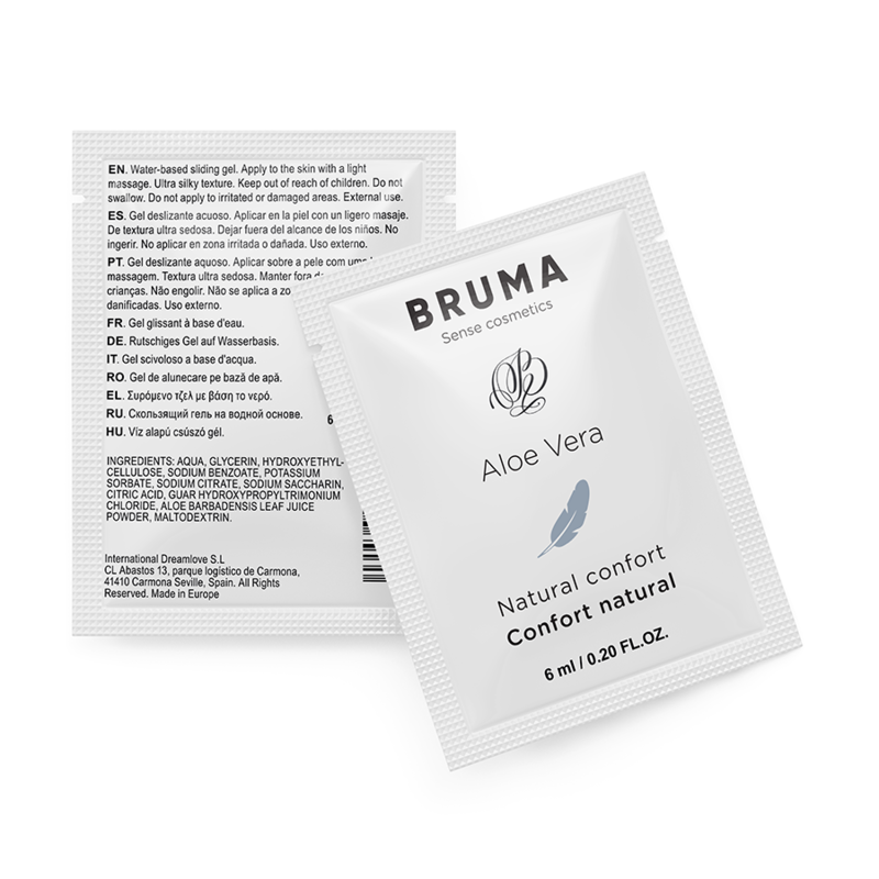 BRUMA Gel lubrificante all’aloe vera Natural Confort, 6 ml