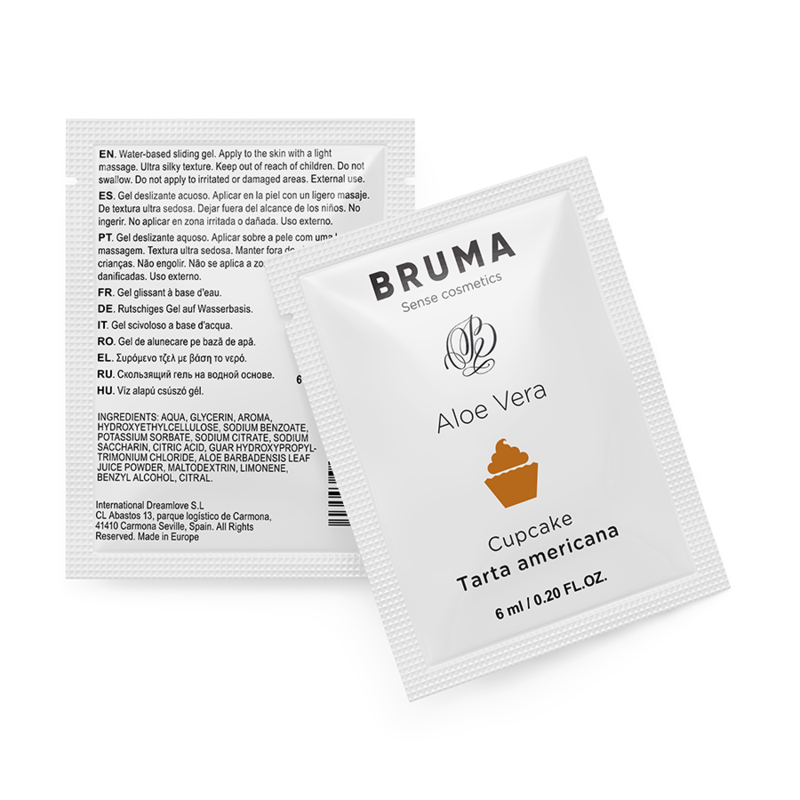 BRUMA lubrificante con aloe vera, gusto cupcake, 6 ml