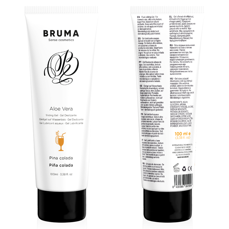 Lubrificante aromatizzato BRUMA con aloe vera e gusto Piña Colada, 100 ml